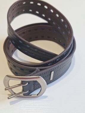 Relic Reversible Belt XL 48" Black Brown Faux Leather Fits 42 44 46 Waist Men’s